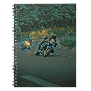 Caderno Espiral Presente de motocicleta