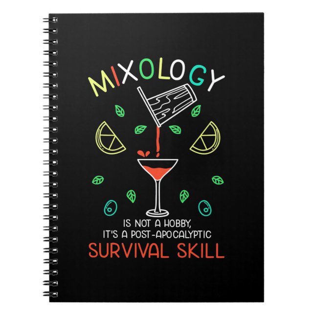 Caderno Espiral Presente de Natal | Barman Mixologista (Frente)