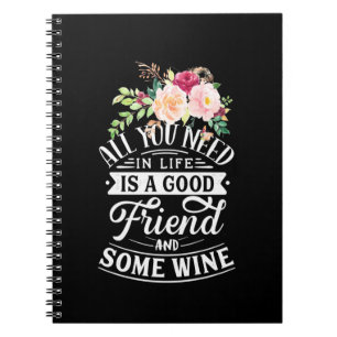 Caderno Espiral Presente de Natal   Bom Amigo e Algum Vinho