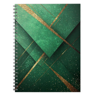 Caderno Espiral Presente de Papelaria de Luxo Verde Elegante