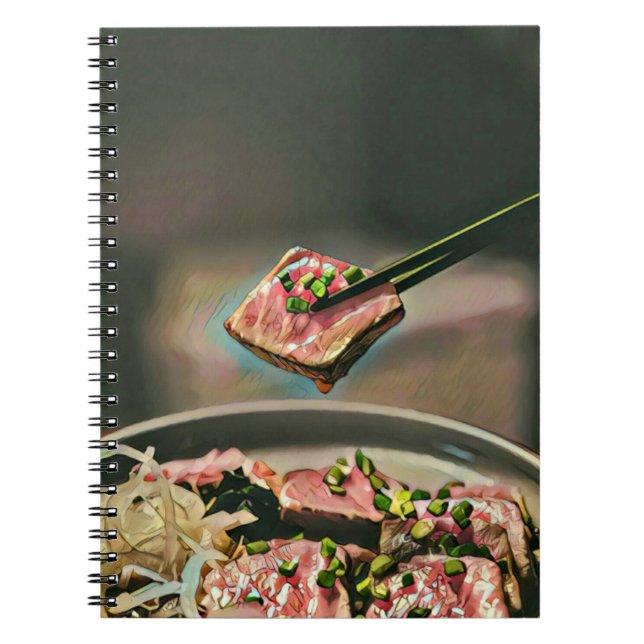 Caderno Espiral presente de sushi legal (Frente)