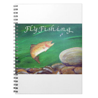 Caderno Espiral Presente de Truta Salmão de Pesca com Mosca / Trut