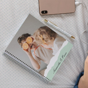 Caderno Espiral Presente de vírgula de Foto e Nome Personalizado d