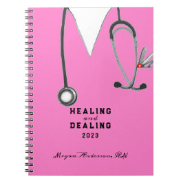 Caderno Espiral Presente Divertido para Enfermeira