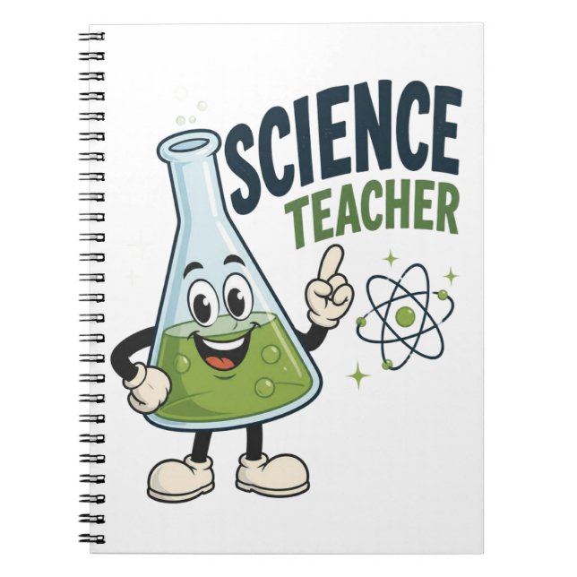 Caderno Espiral Presente Divertido para Professor de Ciência (Frente)