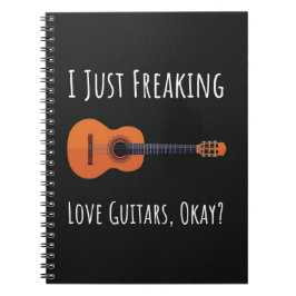 Caderno Espiral Presente Divertido Perfeito Para Amante de Guitarr