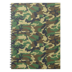 Caderno Espiral Presente do Camo Latido de Árvore Verde para Pai