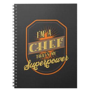 Caderno Espiral Presente do cozinheiro do Chef