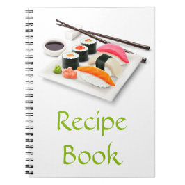 Caderno Espiral Presente do livro de receitas da comida japonesa s