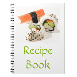 Caderno Espiral Presente do livro de receitas da comida japonesa s