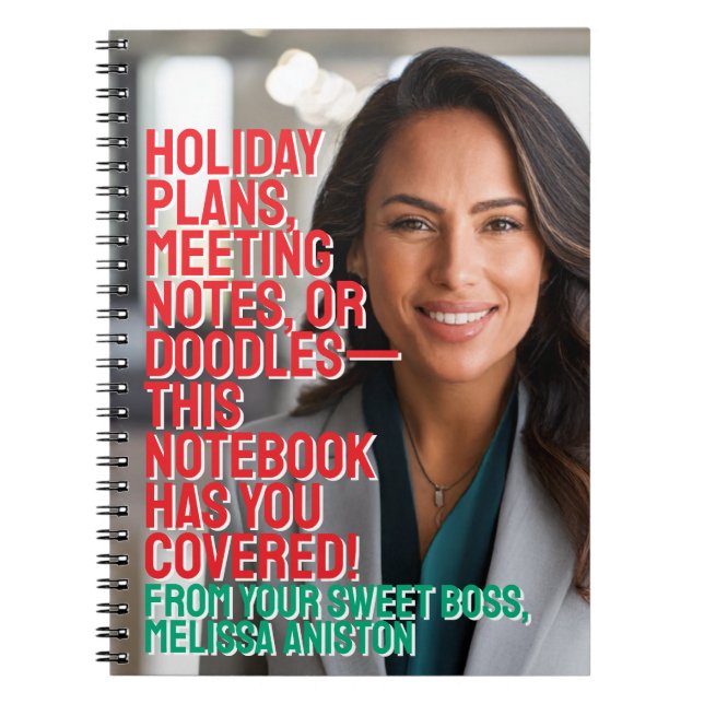 Caderno Espiral Presente do seu doce chefe (Frente)