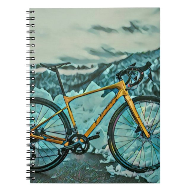 Caderno Espiral Presente do touro de bicicleta (Frente)