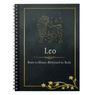 Caderno Espiral Presente do Zodíaco de Leão – Diário de Astrologia