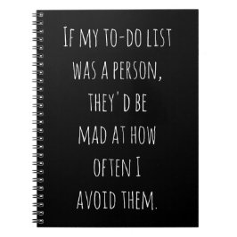 Caderno Espiral Presente engraçado de citação de humor para piada