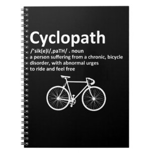 Caderno Espiral Presente Engraçado Pelo Ciclopath para ciclistas