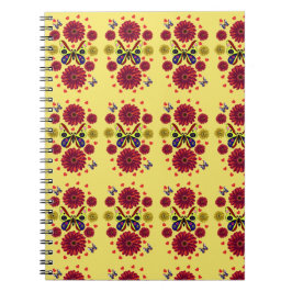 Caderno Espiral Presente Floral Personalizado de Borboleta da Prim