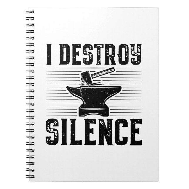 Caderno Espiral Presente forjado | Blacksmith Anvil (Frente)