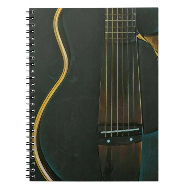 Caderno Espiral Presente guitarrista latino (Frente)