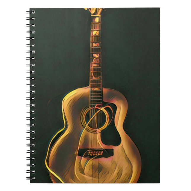 Caderno Espiral presente guitarrista legal (Frente)