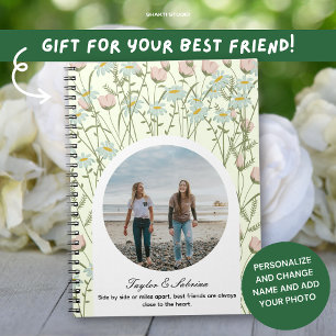 Caderno Espiral Presente Melhor Amiga BFF Floral Foto