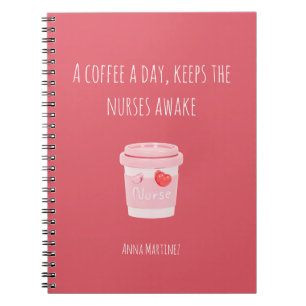 Caderno Espiral Presente Minimalista para Estudante de Enfermagem