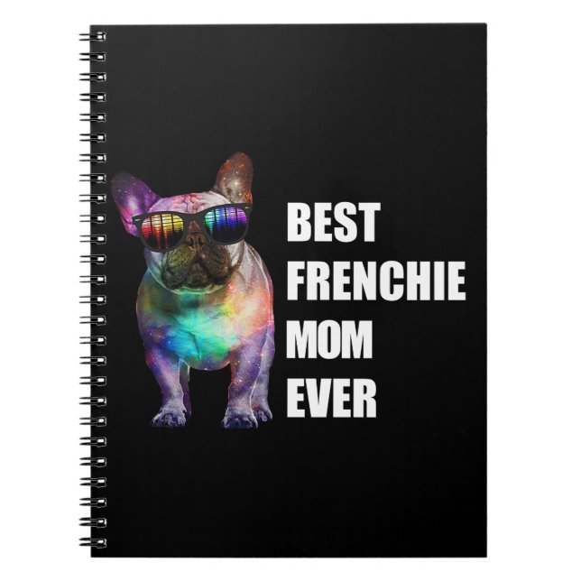 Caderno Espiral Presente no cão | Melhor Mãe Francesa Nunca (Frente)