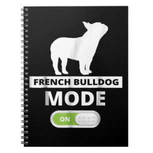 Caderno Espiral Presente no cão   Modo Bulldog Francês