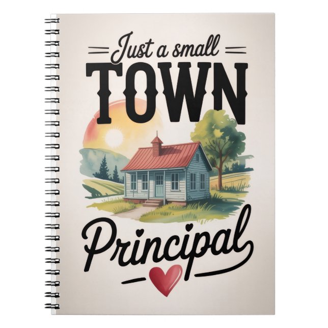 Caderno Espiral Presente para Diretor de Escola Pequena (Frente)