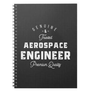 Caderno Espiral Presente para Engenheiro Aeroespacial