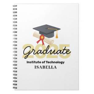 Caderno Espiral Presente para graduação personalizada - Classe de
