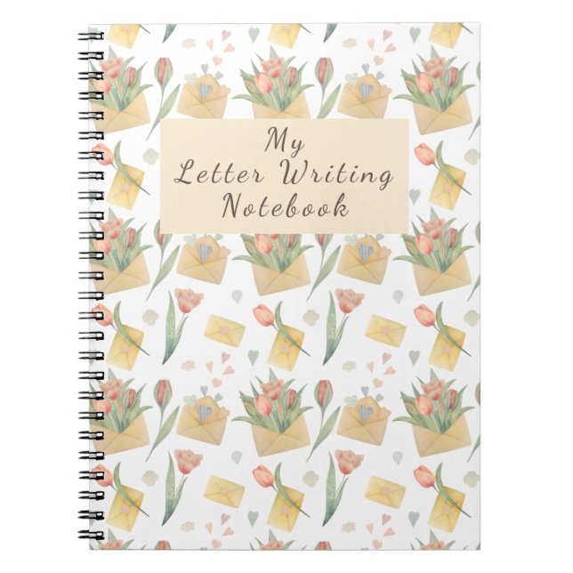 Caderno Espiral Presente para JW Pioneer - Meu Escrevendo Carta  (Frente)