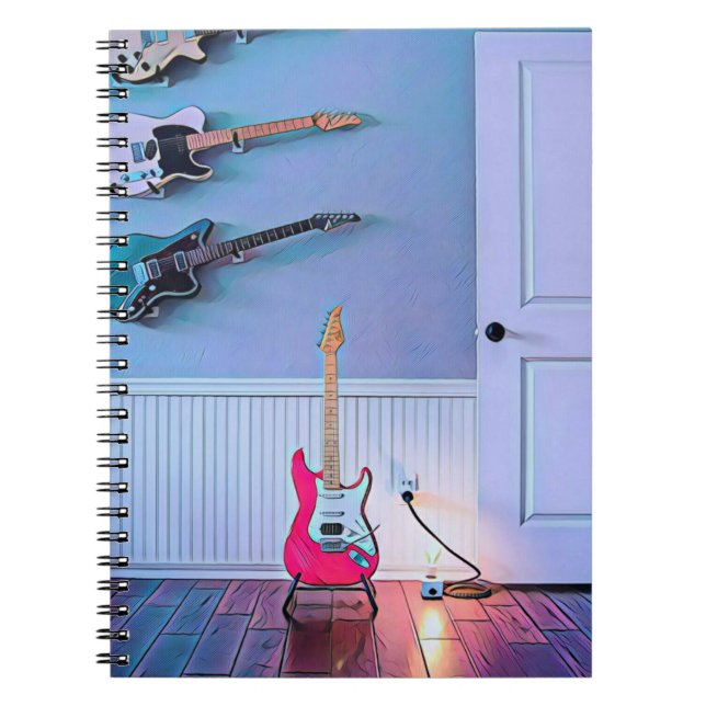 Caderno Espiral Presente para marido guitarrista (Frente)