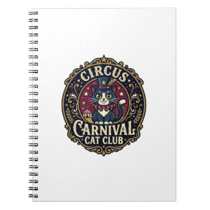 Caderno Espiral Presente para Pai de Gato do Carnaval do Circo - C