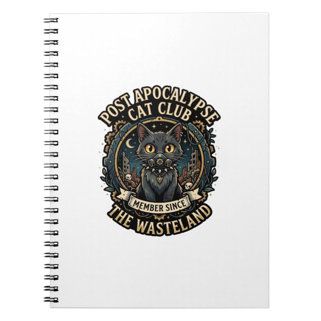 Caderno Espiral Presente para Pai de Gato Pós Apocalipse - Pós Apo (Frente)