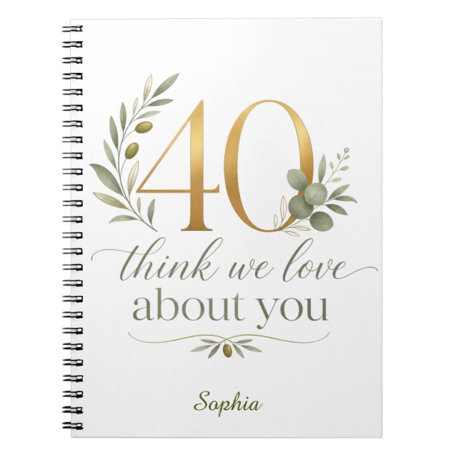 Caderno Espiral Presente Personalizado 40 Coisas que Amamos em Voc (Frente)