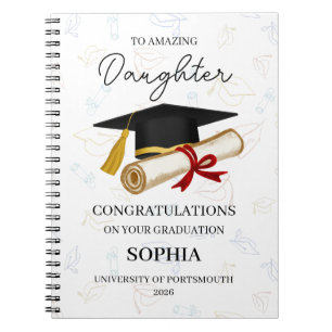Caderno Espiral Presente Personalizado de Formatura da Filha