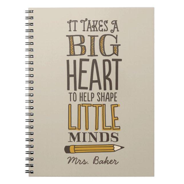 Caderno Espiral Presente personalizado do notebook de apreço do pr (Frente)