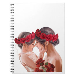 Caderno Espiral Presente Personalizado Floral Comovente
