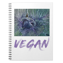 Caderno Espiral Presente Vegan Red Cabbage Vintage