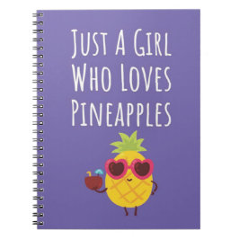 Caderno Espiral Presentes de Abacaxi Rosa Fofo Para Meninas Bebês