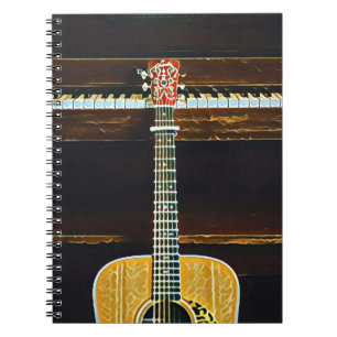 Caderno Espiral Presentes de amantes de guitarra