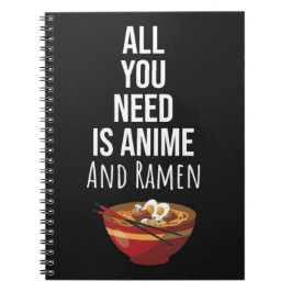 Caderno Espiral Presentes de Anime de Ramen Fofo Otaku Comida Japã