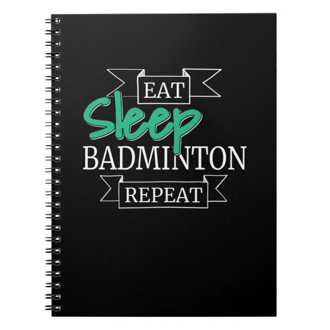 Caderno Espiral Presentes de Badminton (Frente)
