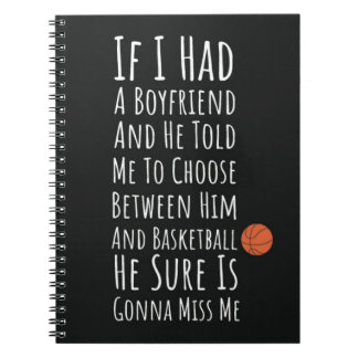 Caderno Espiral Presentes de Basquete Para Meninas Adolescentes Jo