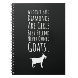 Caderno Espiral Presentes de Cabra Para Ela Menina Mulheres Fazend