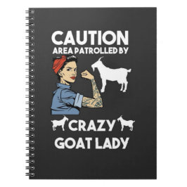 Caderno Espiral Presentes de Cabra Para Ela Mulher Fazendeira Senh