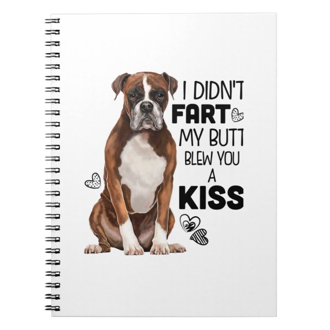 Caderno Espiral Presentes de Cães Boxer (Frente)
