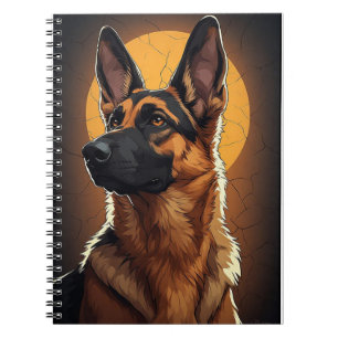 Caderno Espiral 🐾 Presentes de Cão Pastor Alemão Para Amantes de 