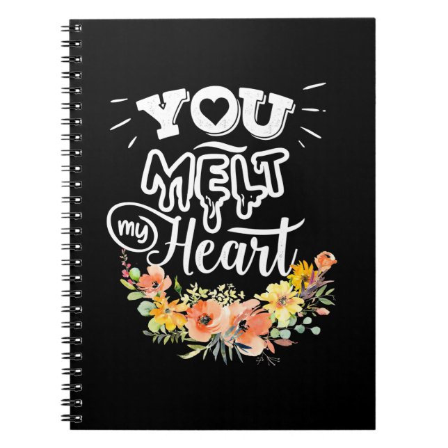Caderno Espiral Presentes de Casamento | Você Derrete Meu Coração (Frente)