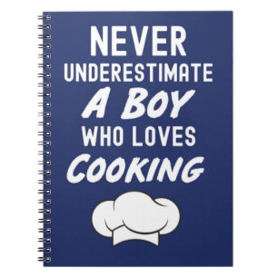 Caderno Espiral Presentes de Cozinha Azul Marinho para Bebê Menino